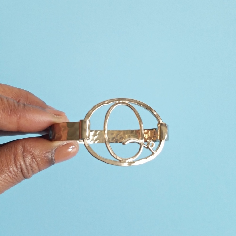 Anthropologie Q Monogram Script Cuff - image 3